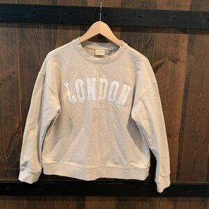 Scotch & Soda Women’s Tan French Terry “London” Crew Neck Sweater / Size Medium